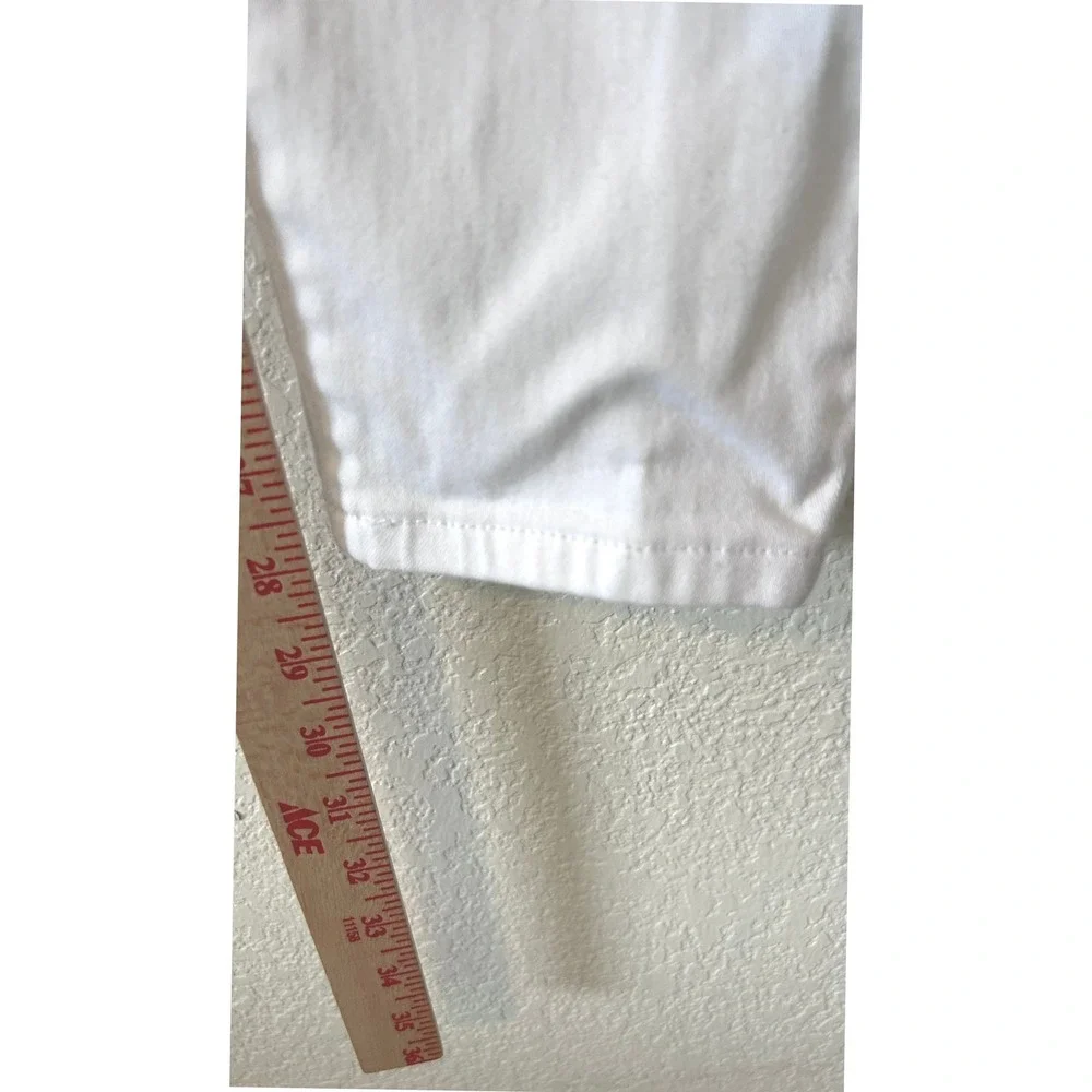 Michael Kors Izzy Skinny Jeans White Stretch Denim Pants Size 4 Gold Hardware